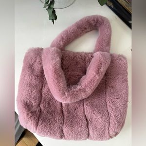 Free People Faux Fur Blush Pink Bag